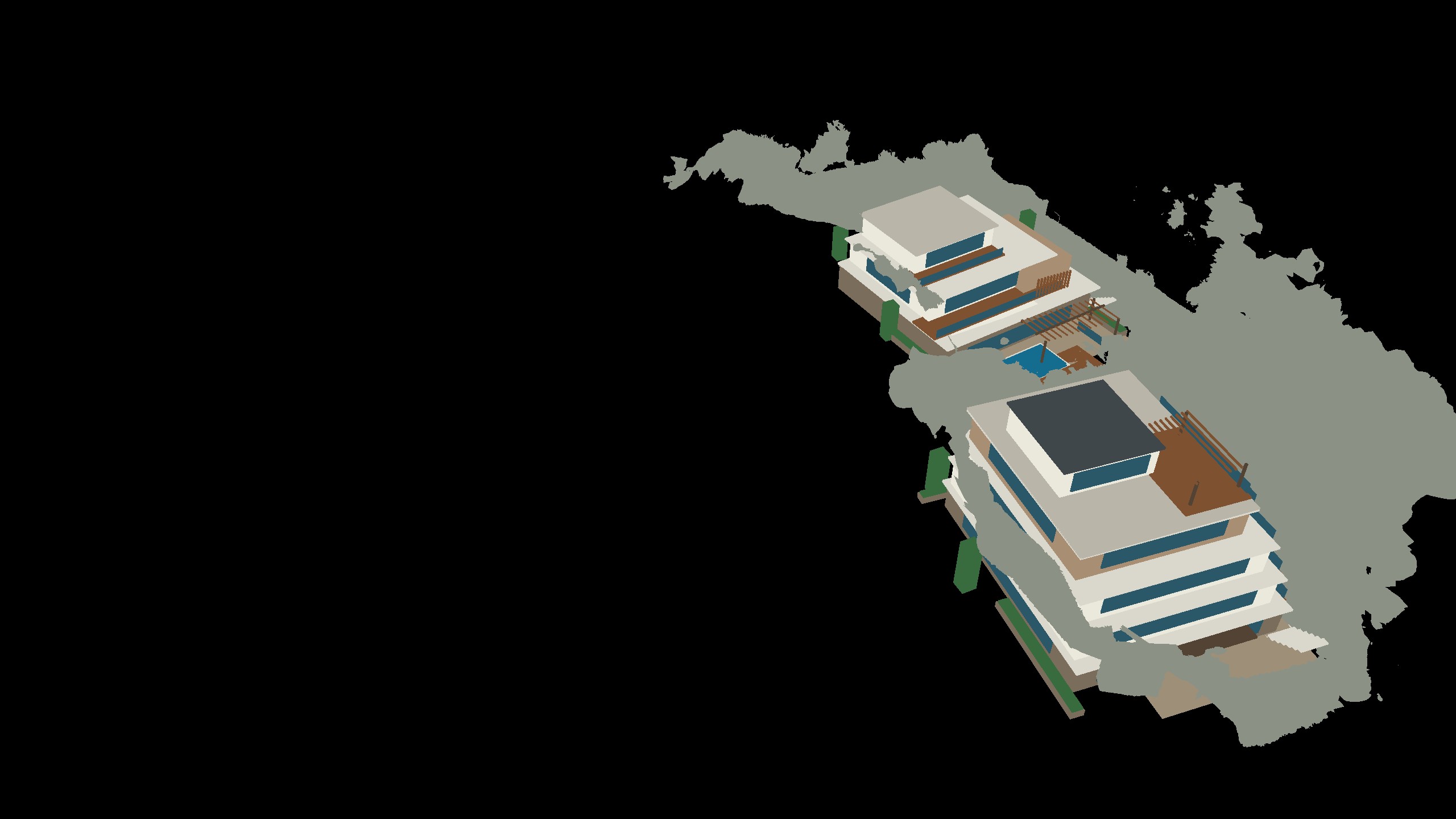 Maquette du projet sur le terrain